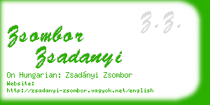 zsombor zsadanyi business card